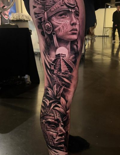 Composition réalisme en noir et gris thème Amérique latine